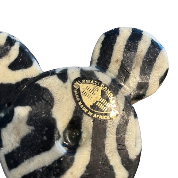 New Swazi Candle Mickey Mouse Zebra Pattern Handmade Africa - Picture 8 of 8